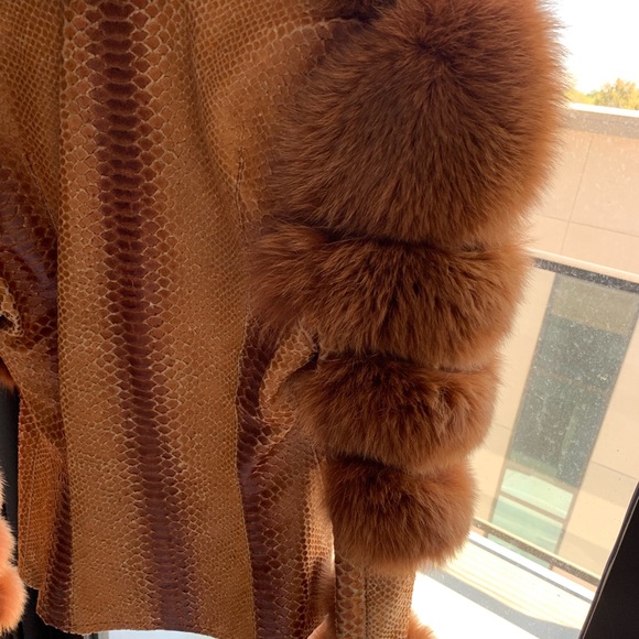 Leather fur jacket/coat - Picture 4 of 7